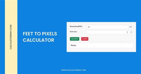 5 feet to pixels|Feet to Pixel Converter Tool with imgcalculators.com.